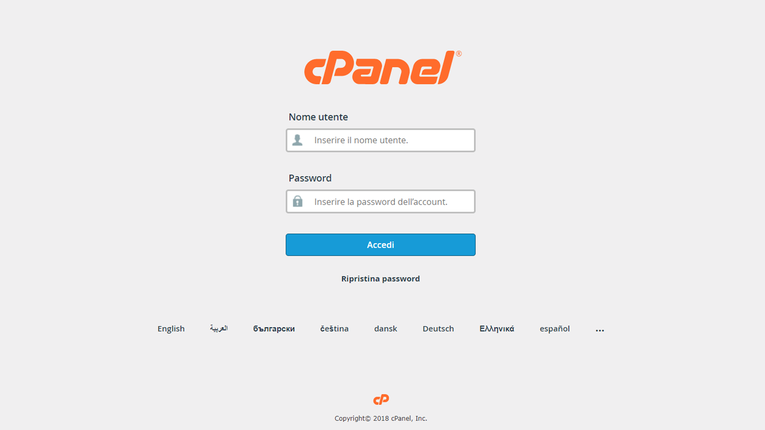 cPanel Login