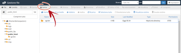 cPanel Upload