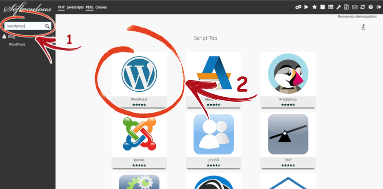 cPanel Softaculous Wordpress