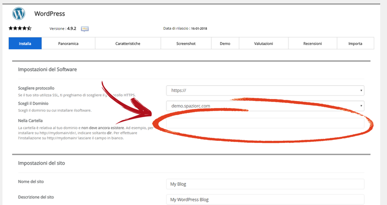 cPanel Softaculous Wordpress