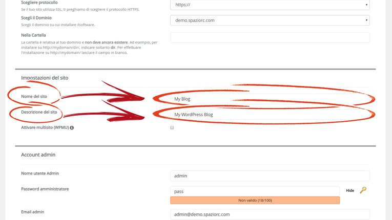 cPanel Softaculous Wordpress
