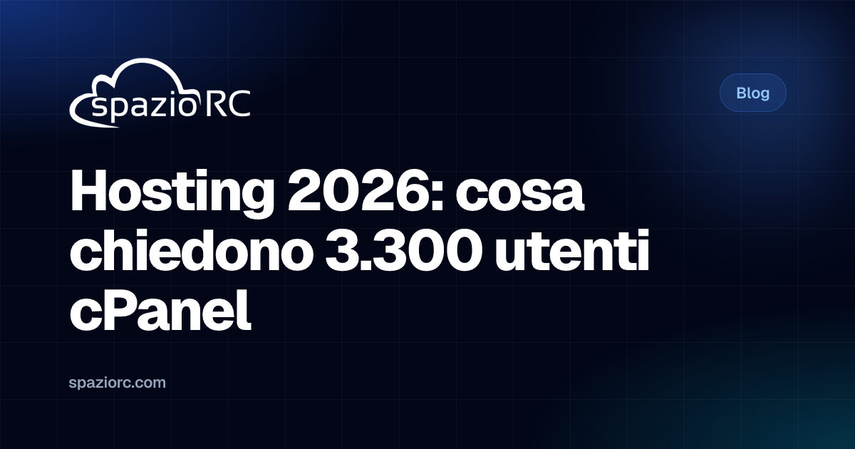 Hosting 2026: cosa chiedono 3.300 utenti cPanel